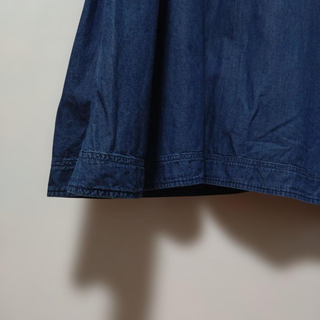 CASEYCASEY デニム Vネック 七分袖デニムワンピース