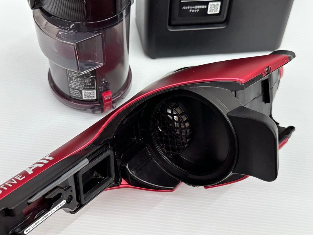 充電器+純正バッテリー付き　シャープ　EC-SR7-P 掃除機　2021年製　赤