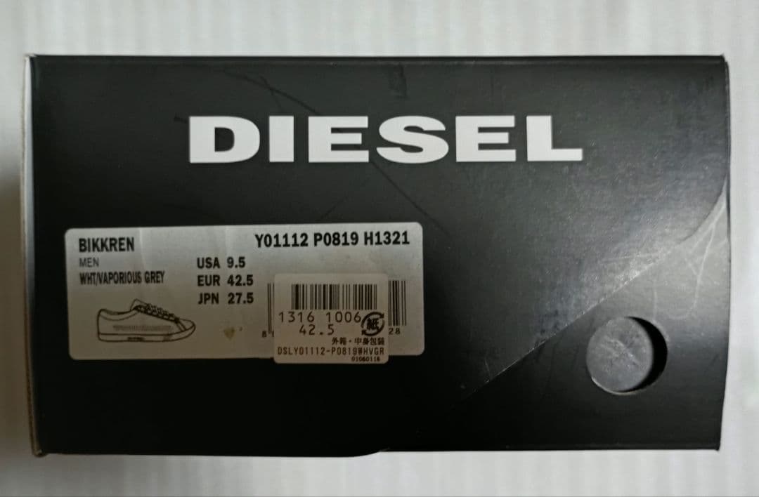 新品未使用 DIESEL BIKKREN レザースニーカー 27.5㎝
