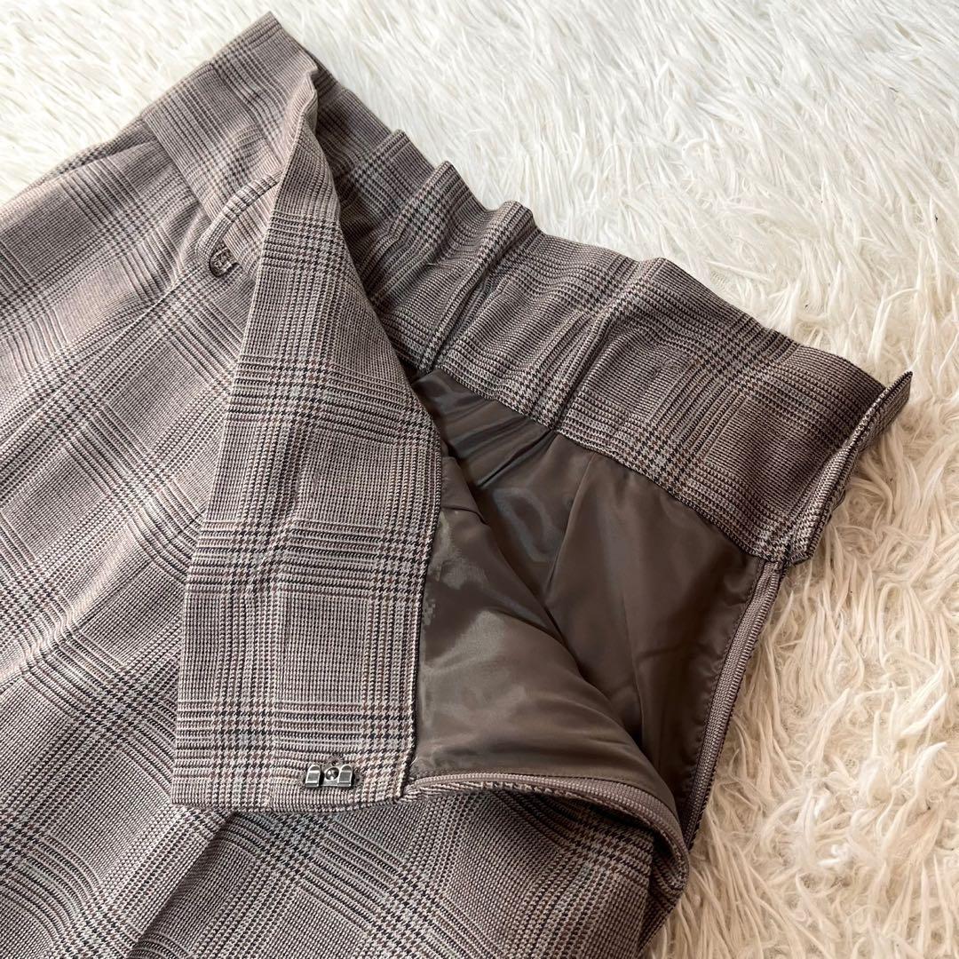 【美品】グリーンレーベルリラクシング　グレンチェック　セットアップ　スーツ