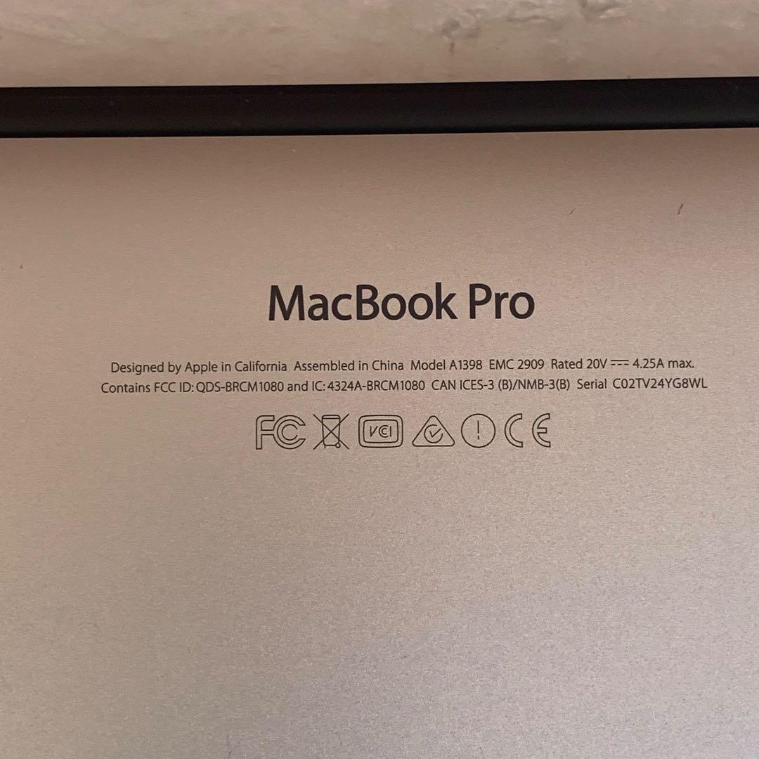 ジャンク アップル MacBook Pro 15インチ16GB Mid 2015