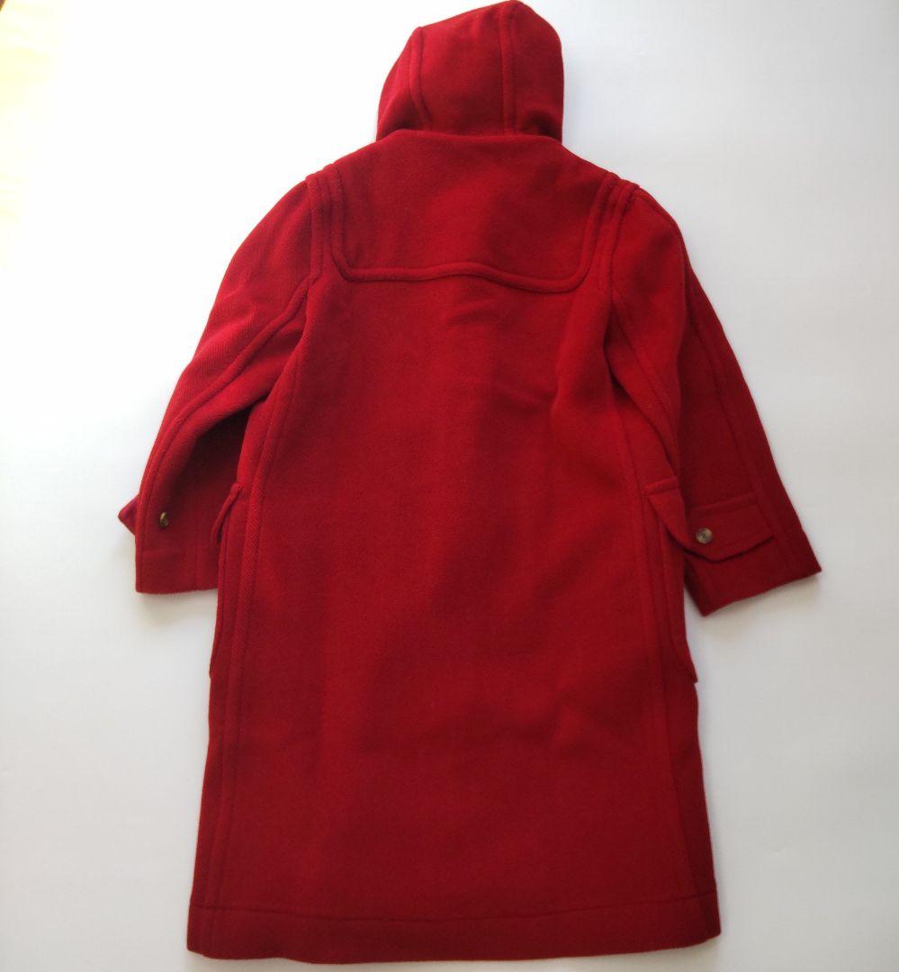 美品 オールドイングランド レディース ウール ヘリンボーン ダッフルコート 赤