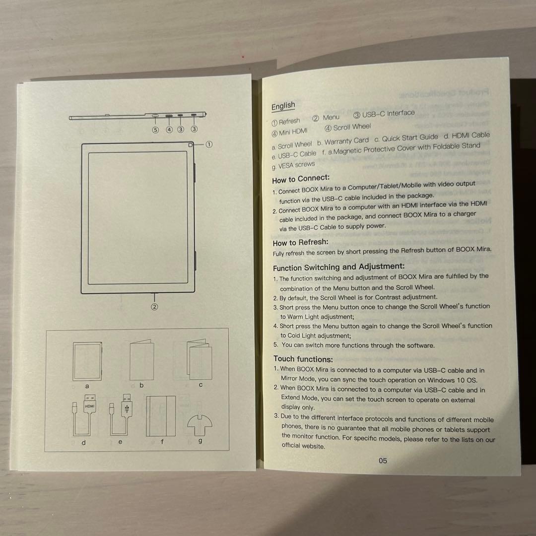 BOOX Mira 13.3インチE Inkパネル搭載 セカンドモニター