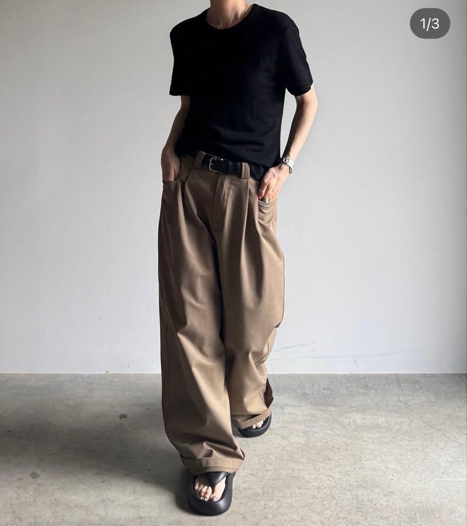 パンツ FASHIRU wide chino slacks