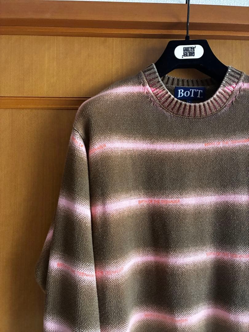 BOTT ボットニットgradation cotton sweater