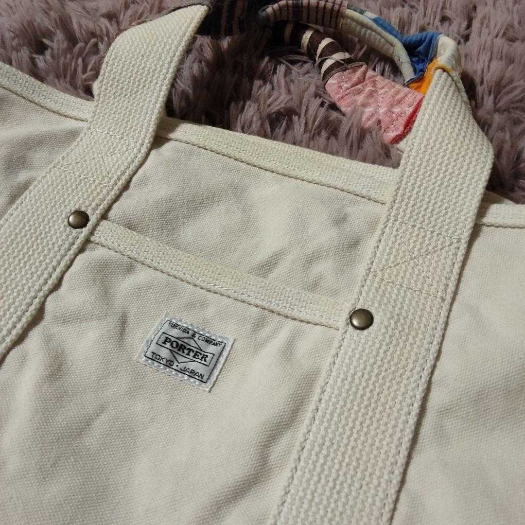 美品　porter fennica コラボ　トートバッグ　アイボリー