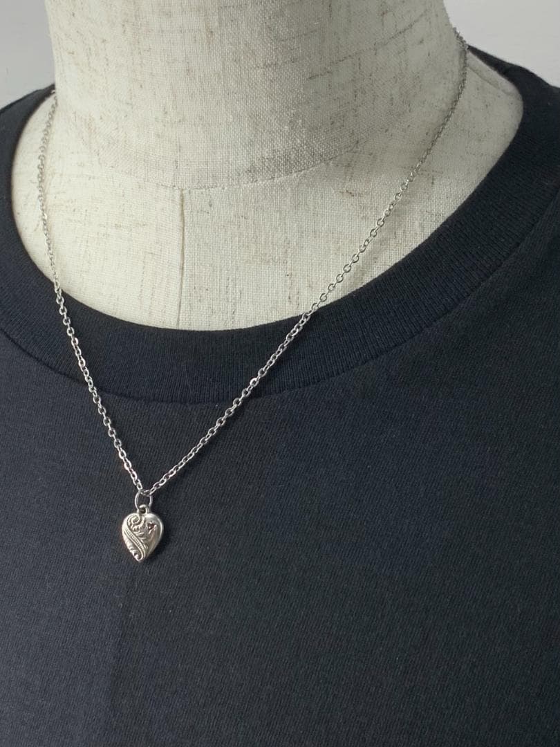 スウィートハートジュエリー レッドストーン 渦 シルバー ヴィンテージネックレス