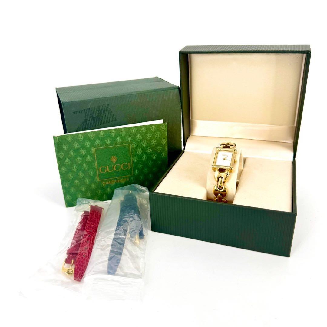 【付属品完備】GUCCI 1800L ゴールド チェンジベルト 腕時計