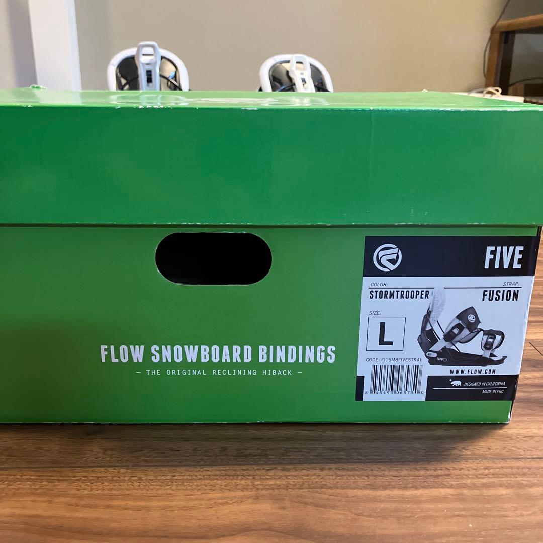 m*o様 FLOW スノーボード ビンディング ホワイト/ブラック　FIVE L