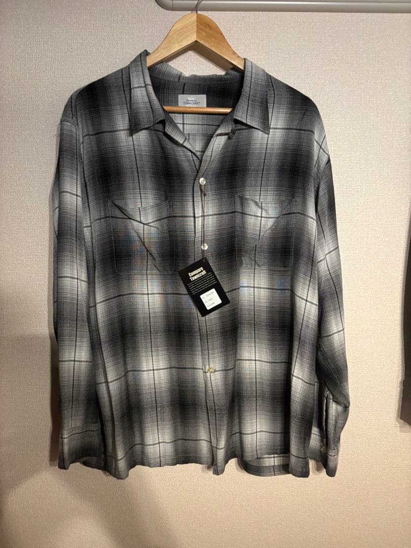 WAIPER 別注 TOWN CRAFT オンブレ レーヨンオープンカラーシャツ