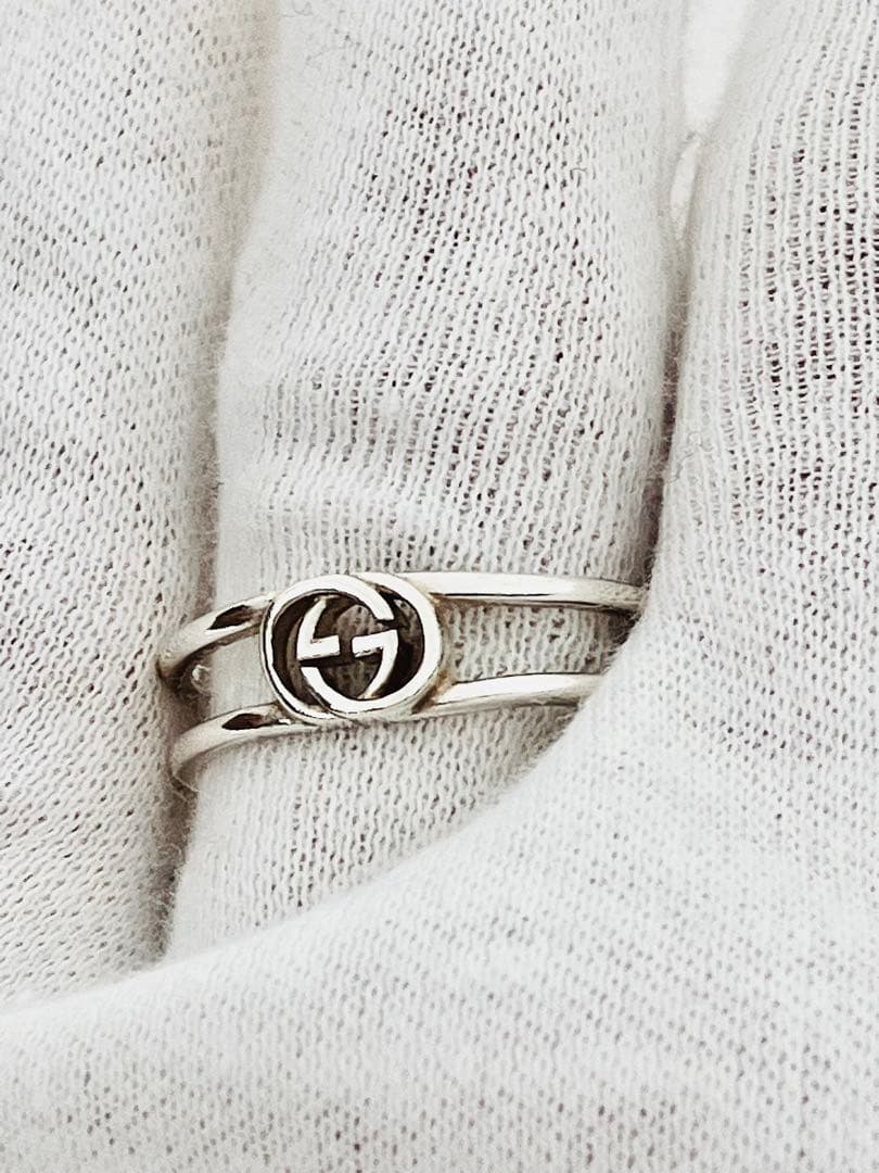 【美品】GUCCI WGリング 21号（実寸20号）指輪 男女兼用 925