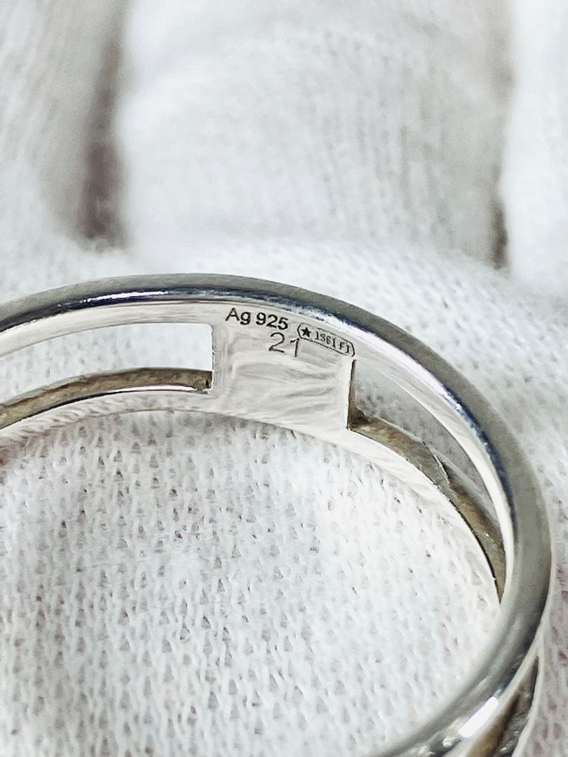 【美品】GUCCI WGリング 21号（実寸20号）指輪 男女兼用 925