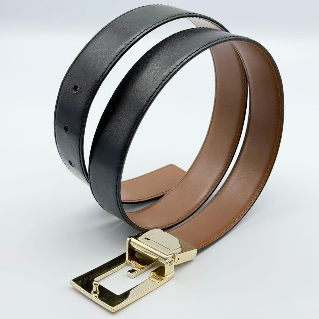 ✨美品✨グッチ ベルト Gバックル ゴールド金具 本革 男女兼用 リバーシブル