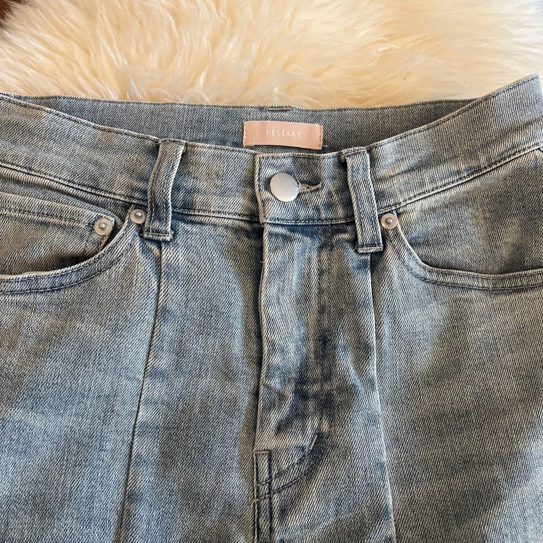 美品♡ROSEXXYカットアウト　リボンデニム　ライトブルー　S size♡