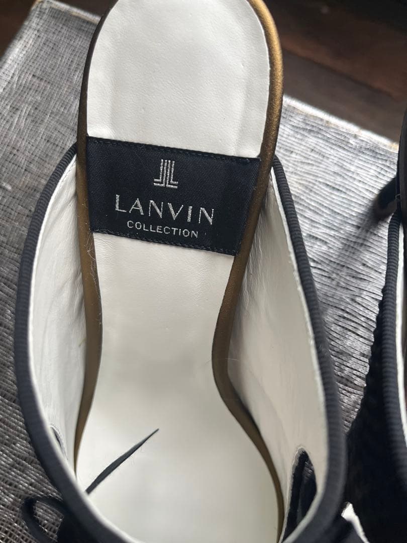 LANVIN ブラックミュール 24