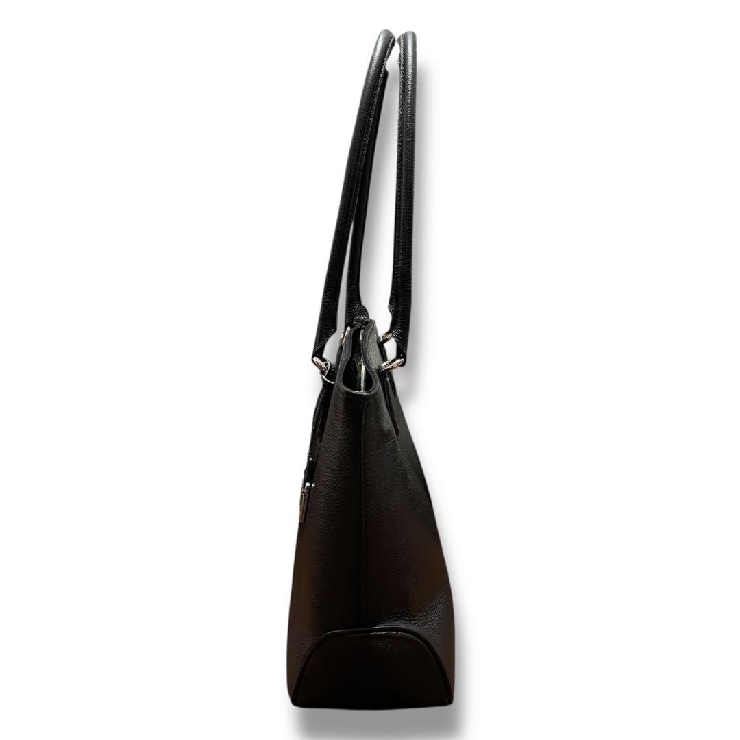 Samsonite HOXTON ラウンドトート 牛革 イタリアンレザー 黒