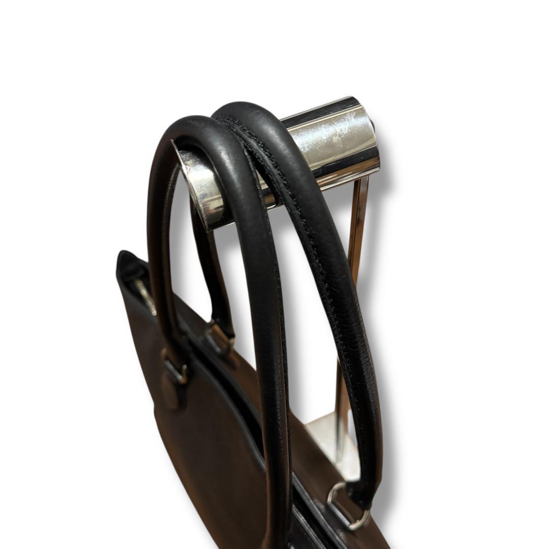 Samsonite HOXTON ラウンドトート 牛革 イタリアンレザー 黒