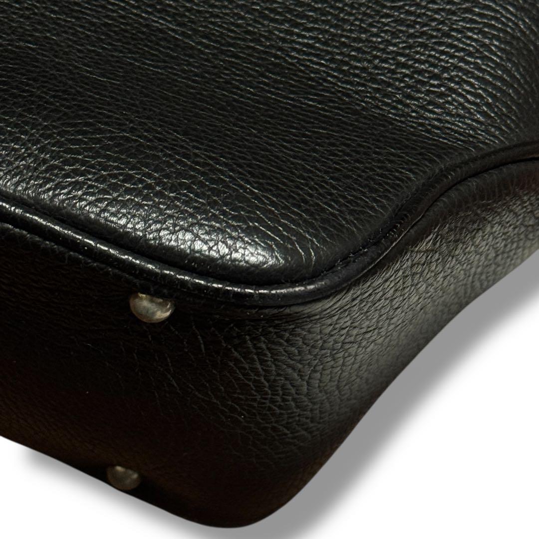 Samsonite HOXTON ラウンドトート 牛革 イタリアンレザー 黒