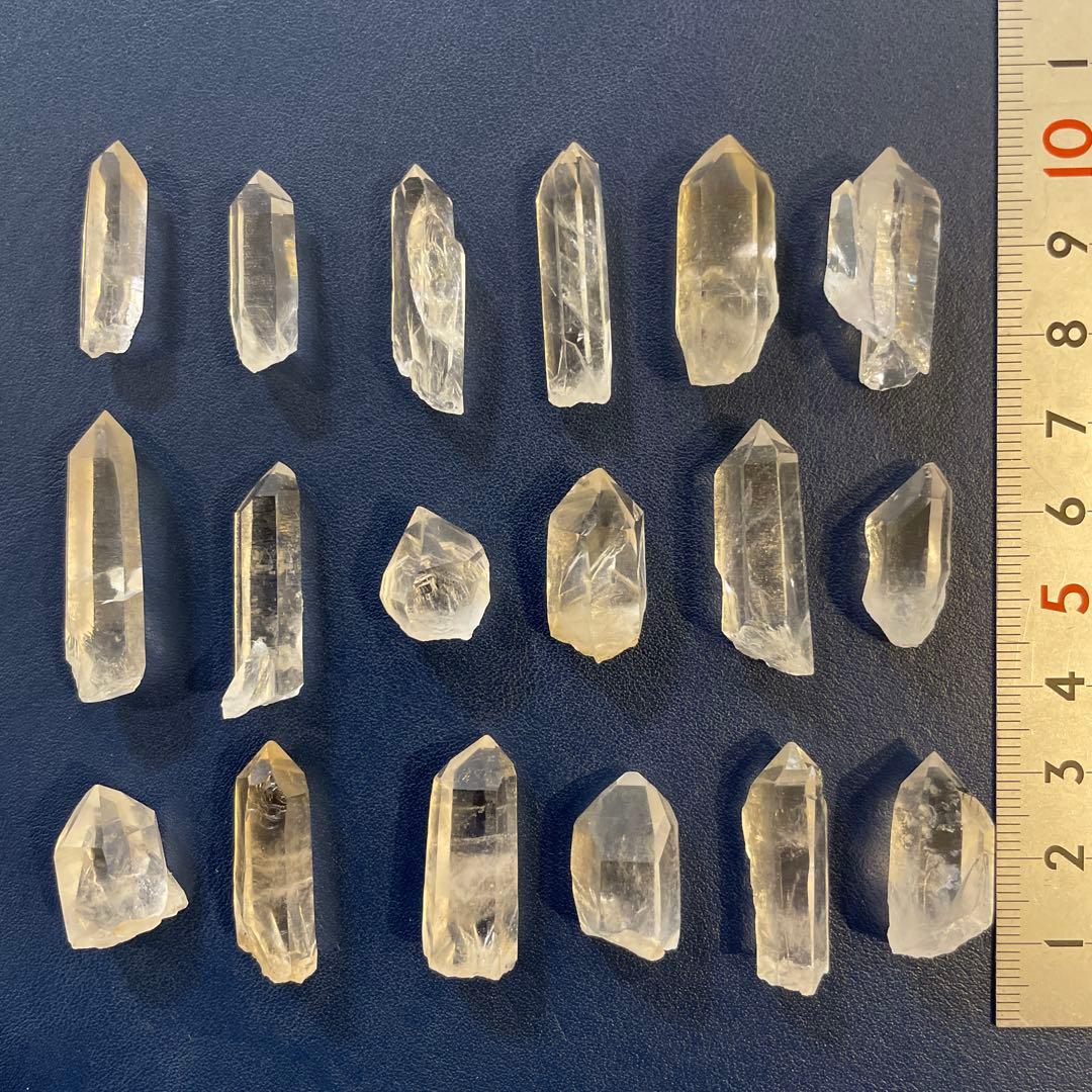 【国産鉱物】乙女鉱山産　水晶18本セット