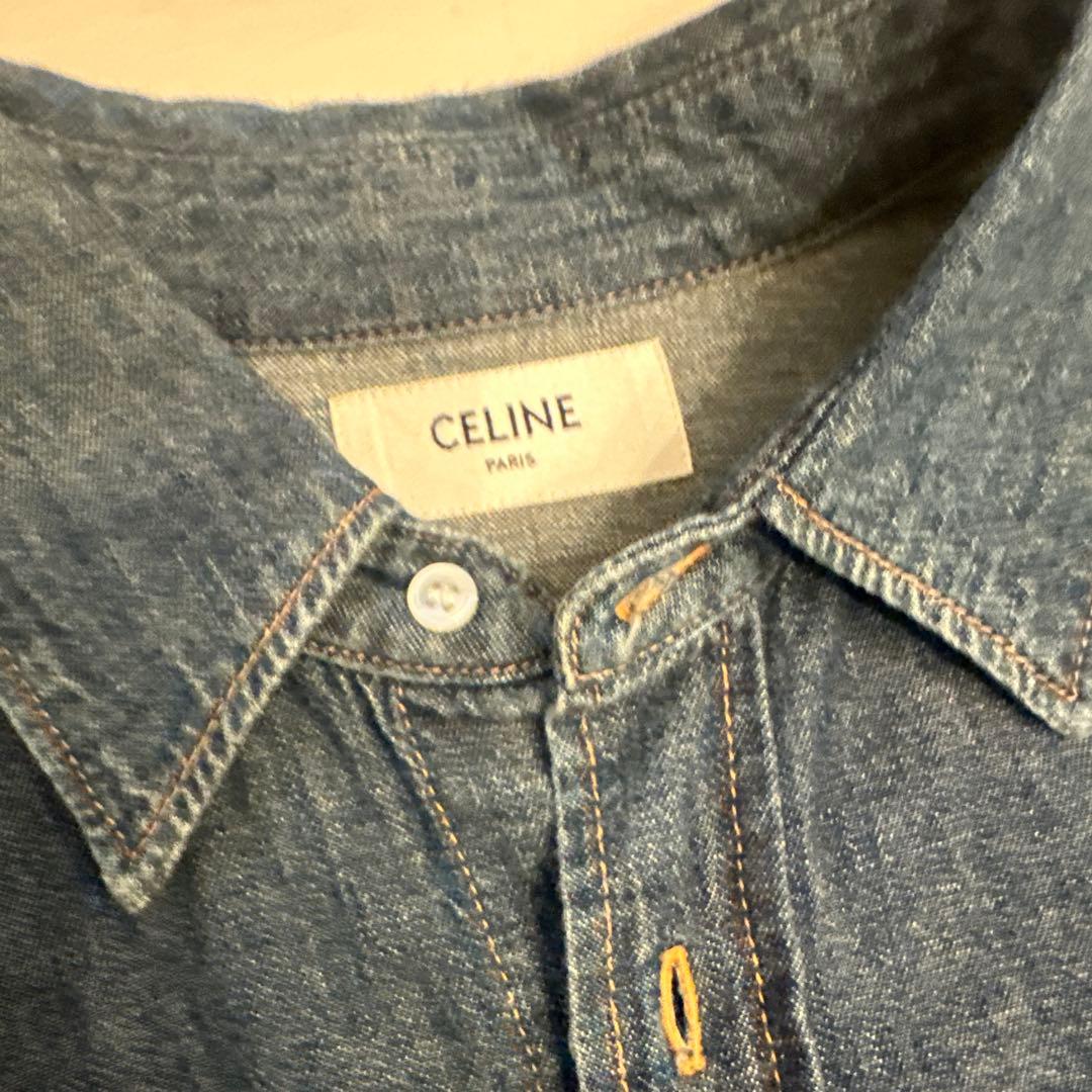 しばいぬ様CELINE デニムブルー 長袖シャツ