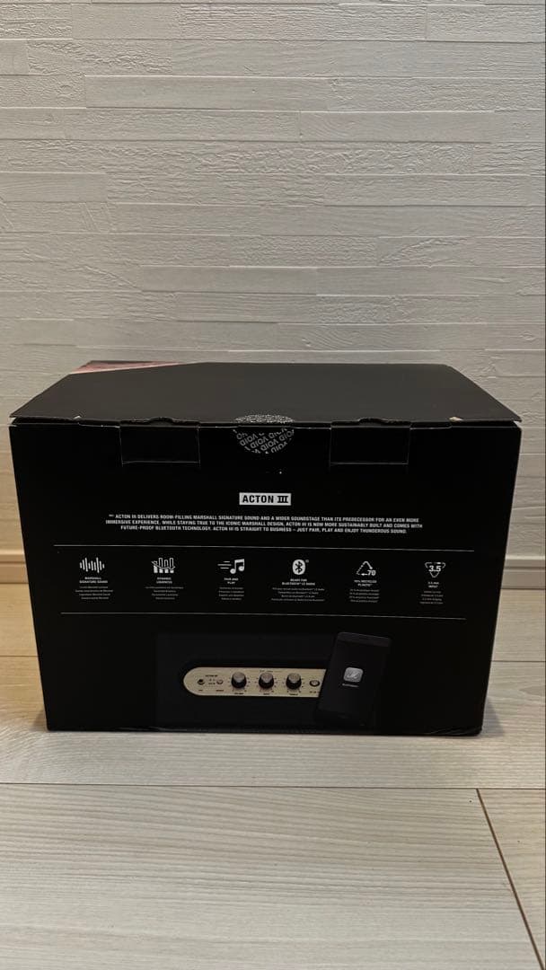 【箱付き】Marshall Bluetoothスピーカー ACTON3 ブラック