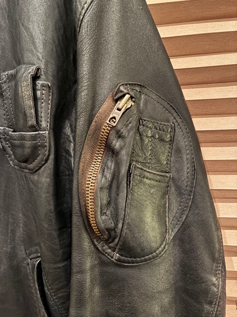 70s〜 フランス軍パイロットレザージャケット　官給品