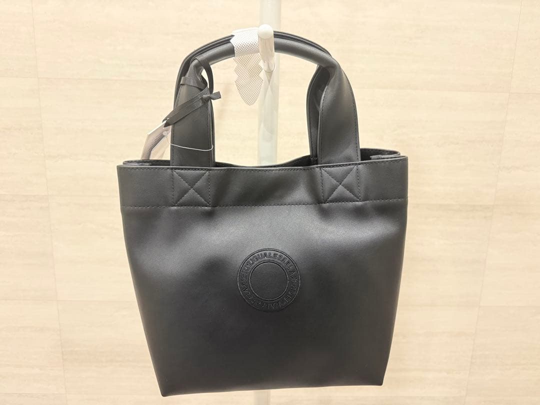 ひげ様1PIU1UGUALE3 RELAX サークルロゴハンドバッグトートバッグ