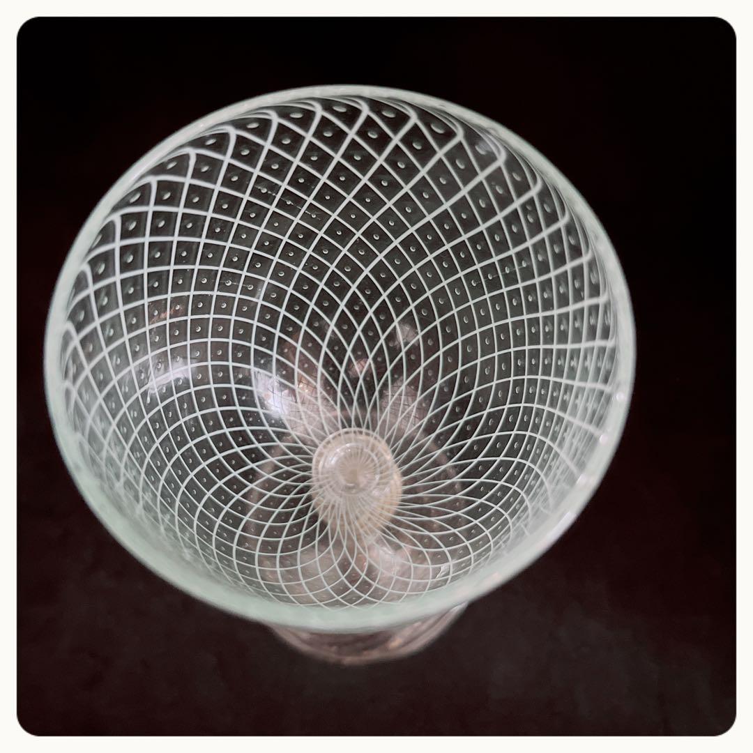 ベネチアガラス　手吹ワイングラス　ハンドメイド　ヴィンテージ