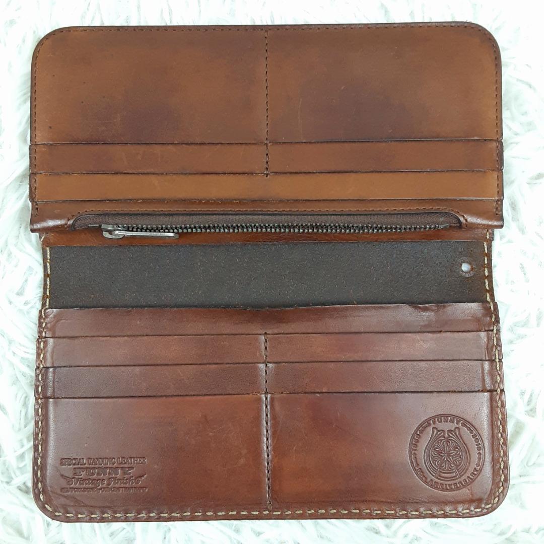 未使用級極美品◎Funny ファニー 長財布 ロングウォレット ブラウン 本革