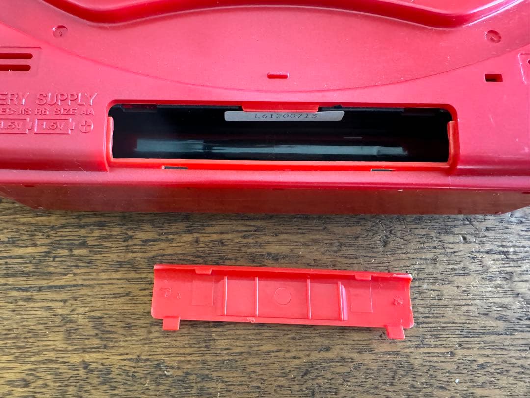 Aiwaのラジカセ　CS-P5 レッド　レトロ　カセットテープ　インテリア