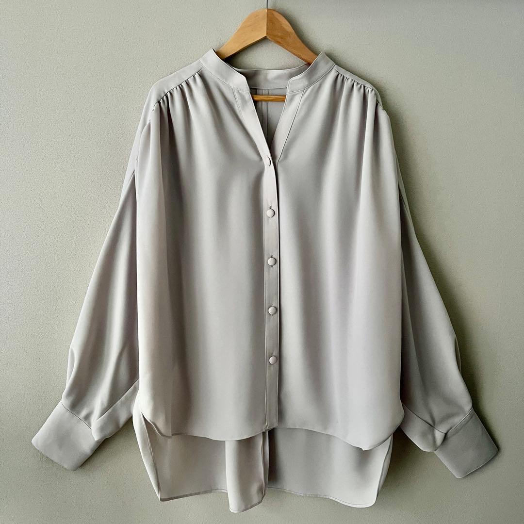 ADORE ライトジョーゼットギャザーブラウス