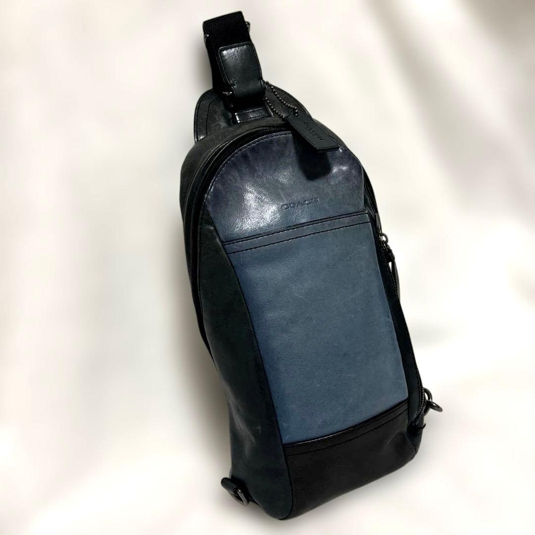 COACH コーチ　ボディバッグ ショルダーバッグ レザー　斜め掛け　メンズ