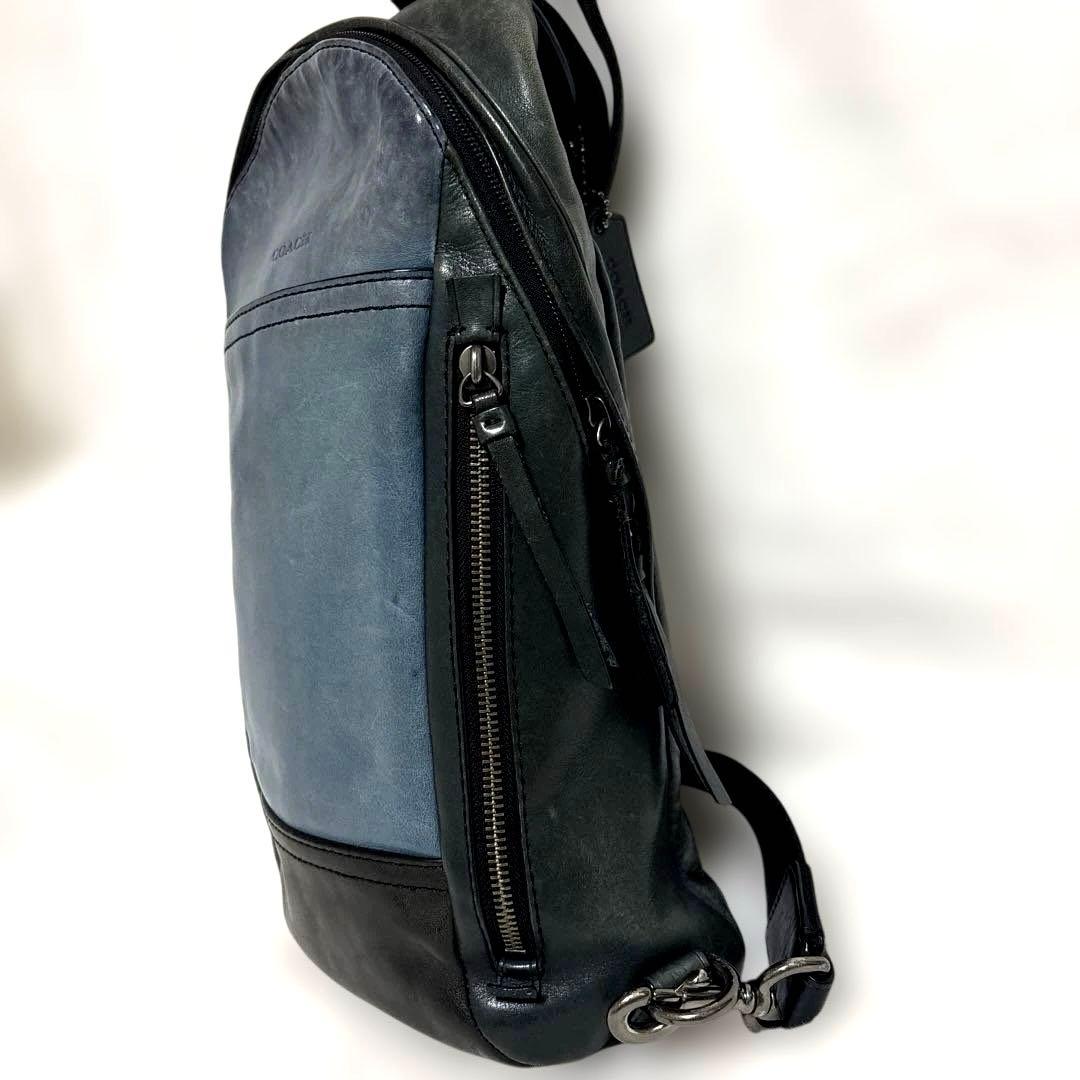 COACH コーチ　ボディバッグ ショルダーバッグ レザー　斜め掛け　メンズ