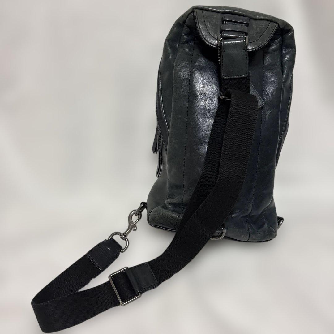 COACH コーチ　ボディバッグ ショルダーバッグ レザー　斜め掛け　メンズ