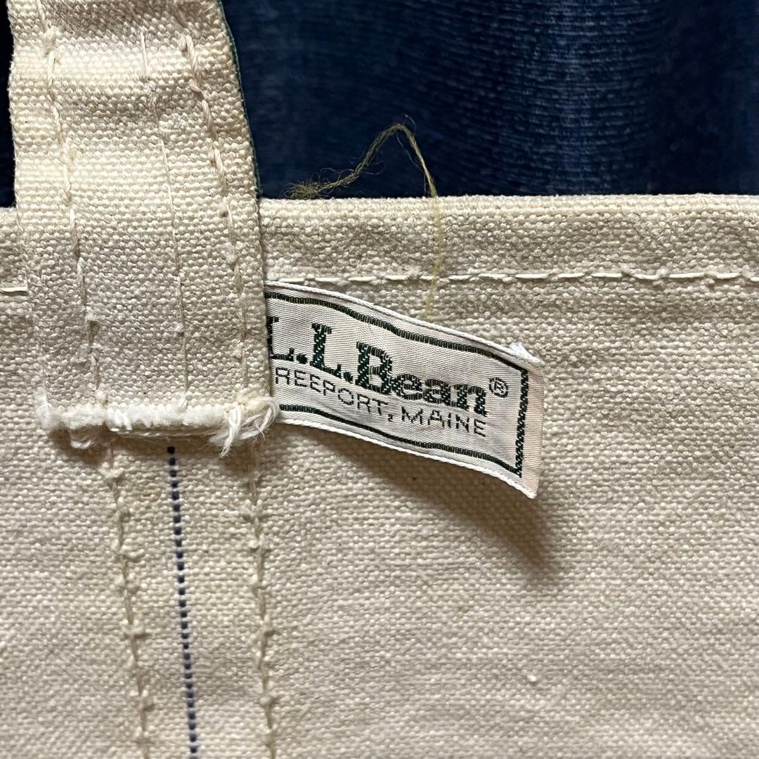 【70's 2色サイドタグ耳付き】LL Bean トート グリーン L