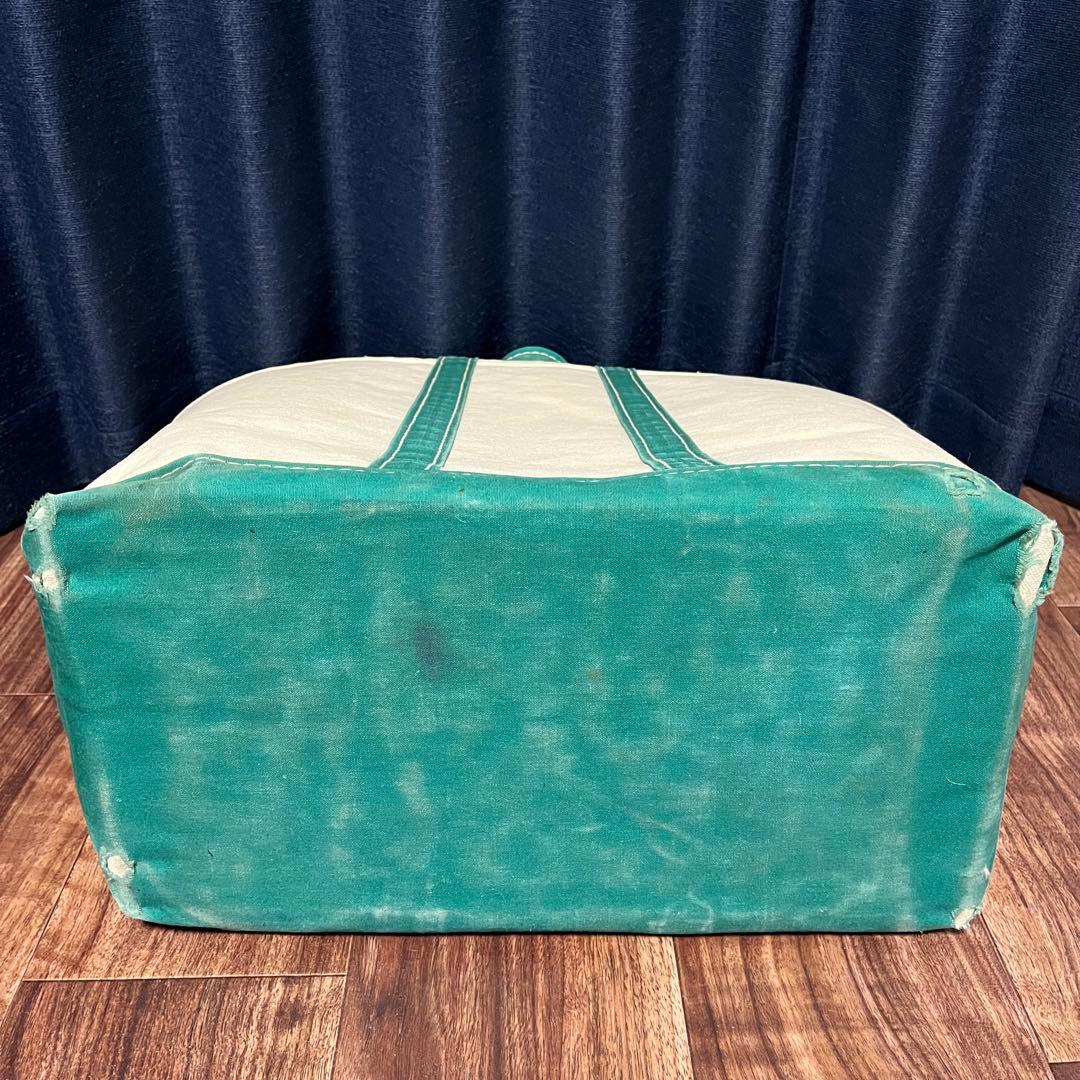 【70's 2色サイドタグ耳付き】LL Bean トート グリーン L