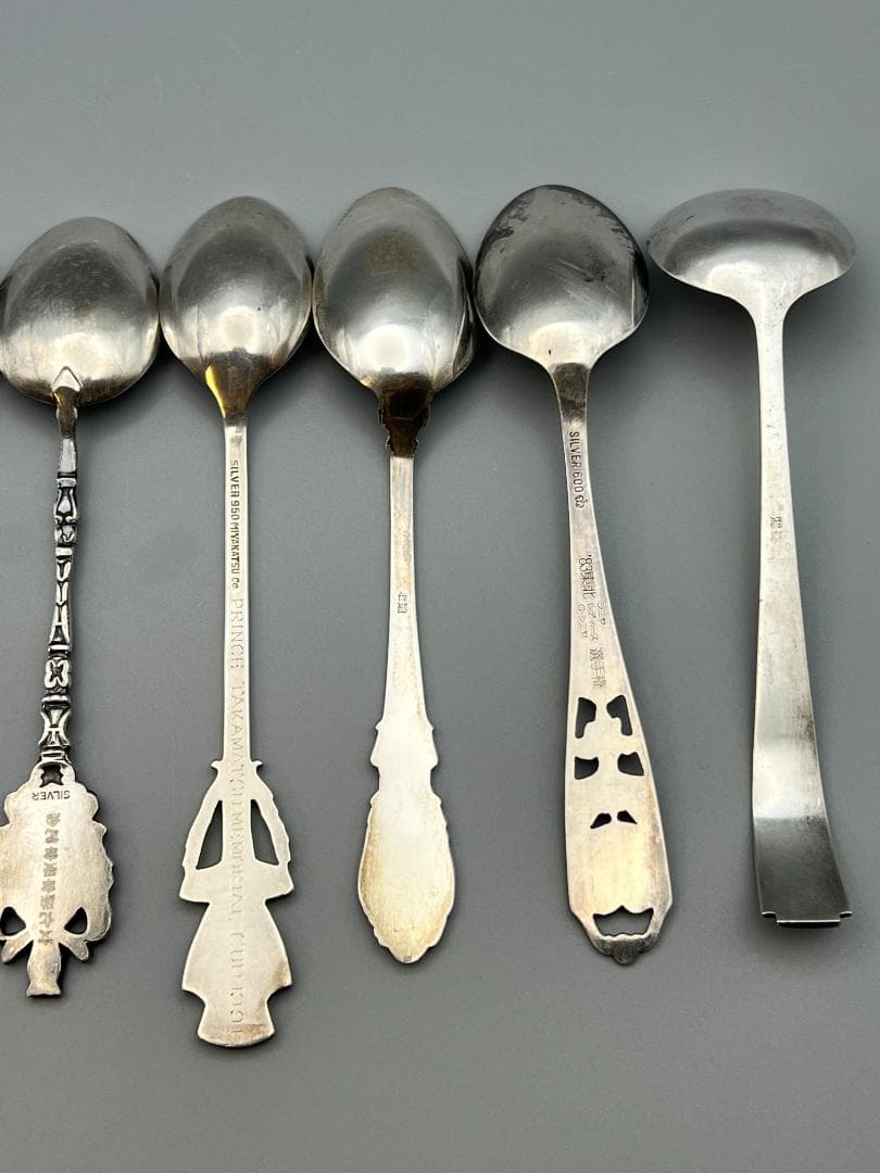 SILVER950 925 600 銀製 刻印 スプーン 9点 重量144g