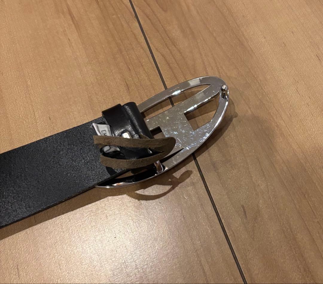 【正規品】DIESEL ブラックレザーベルト EU 85/34