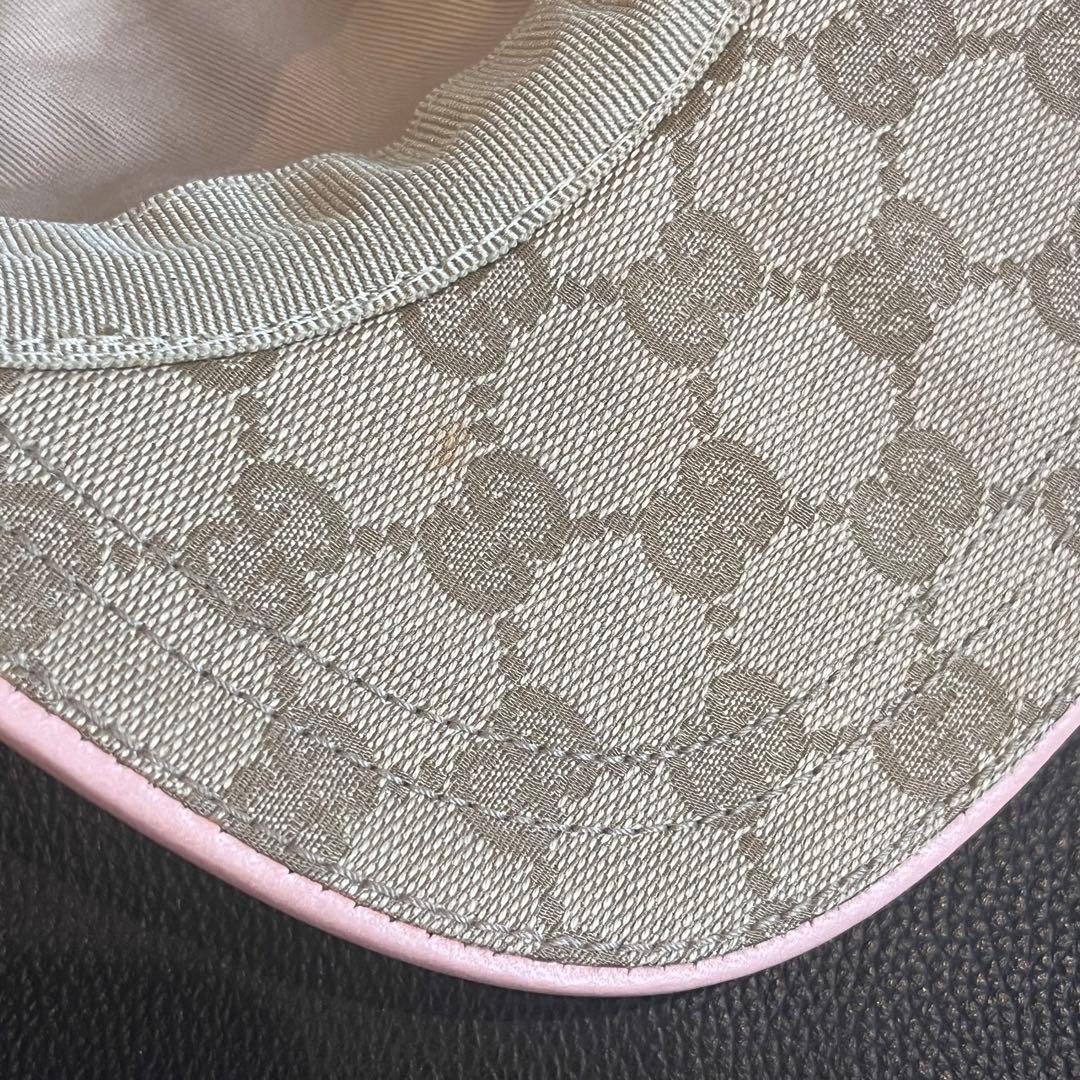 GUCCI GG柄ベースボールキャップ 200043 ベージュ ピンク