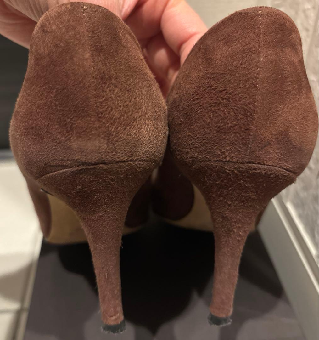 【タイムセール】PELLICO ブラウン スエードパンプス