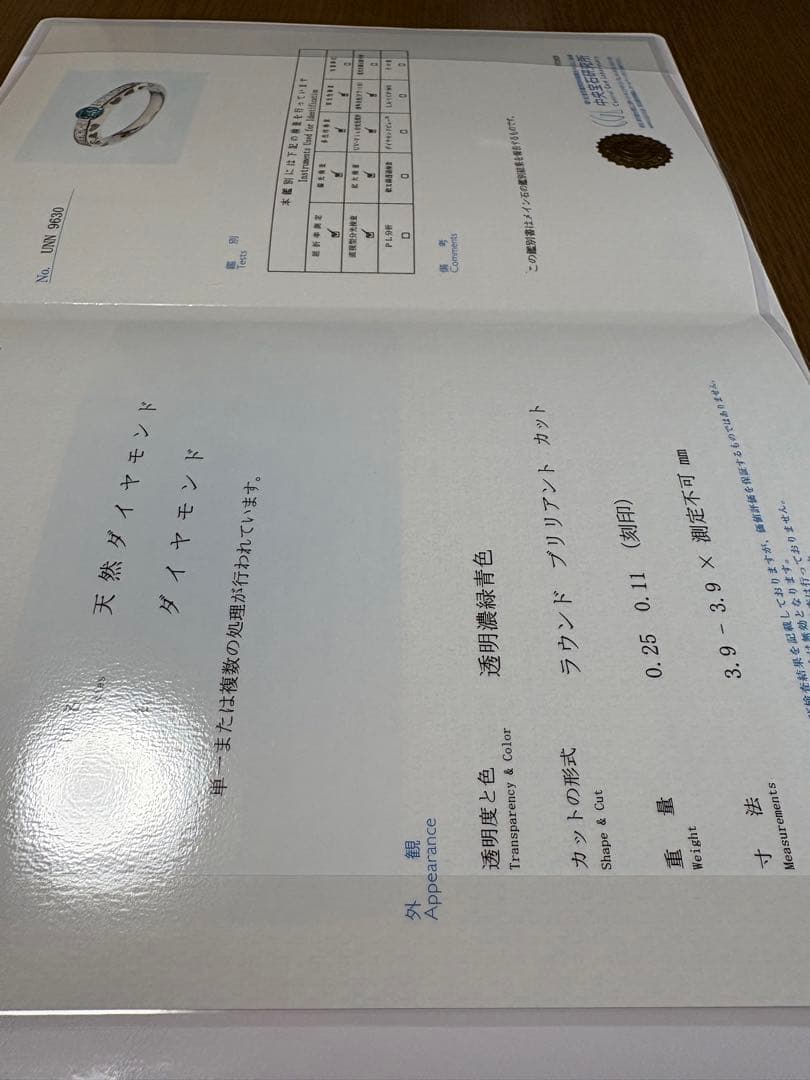 pt900 天然ブルーダイヤモンド(Treatment) リング　最終価格
