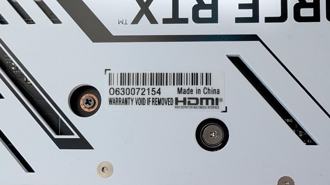 新品同様 GALAX RTX 3060 Ti ホワイト