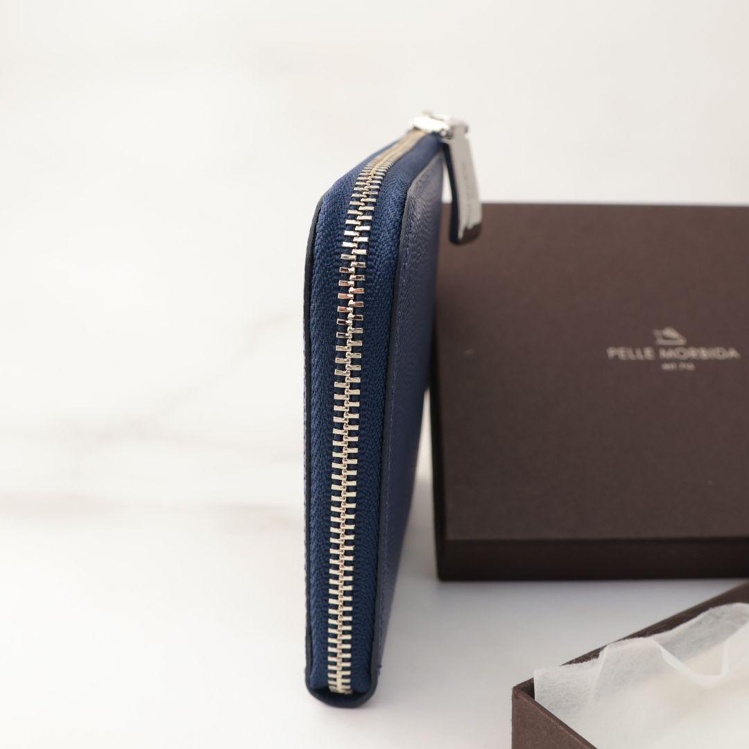 未使用 ペッレモルビダ PELLE MORBIDA 小銭入れ ケース 青