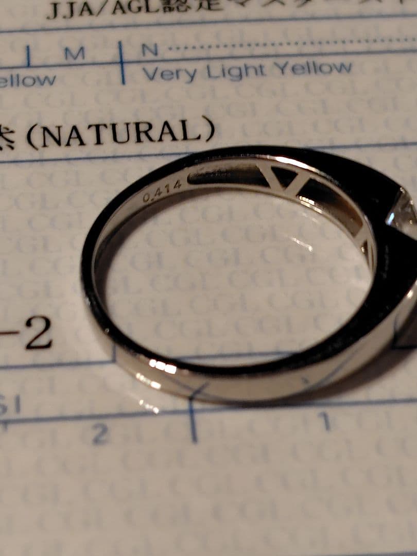 pt900 ダイヤモンド0.414CARAT 15号