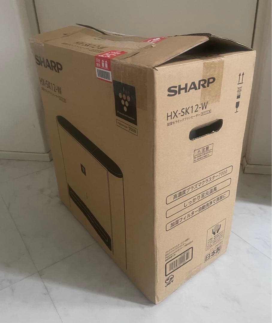 SHARP/シャープ/加湿セラミックファンヒーター/HX-SK12-W/元箱付き