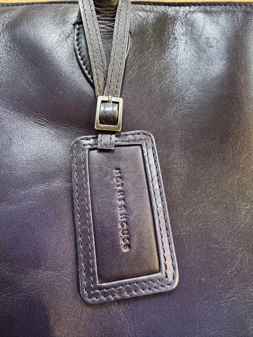 マザーハウス アンティーク ボックストートバッグ ネイビー