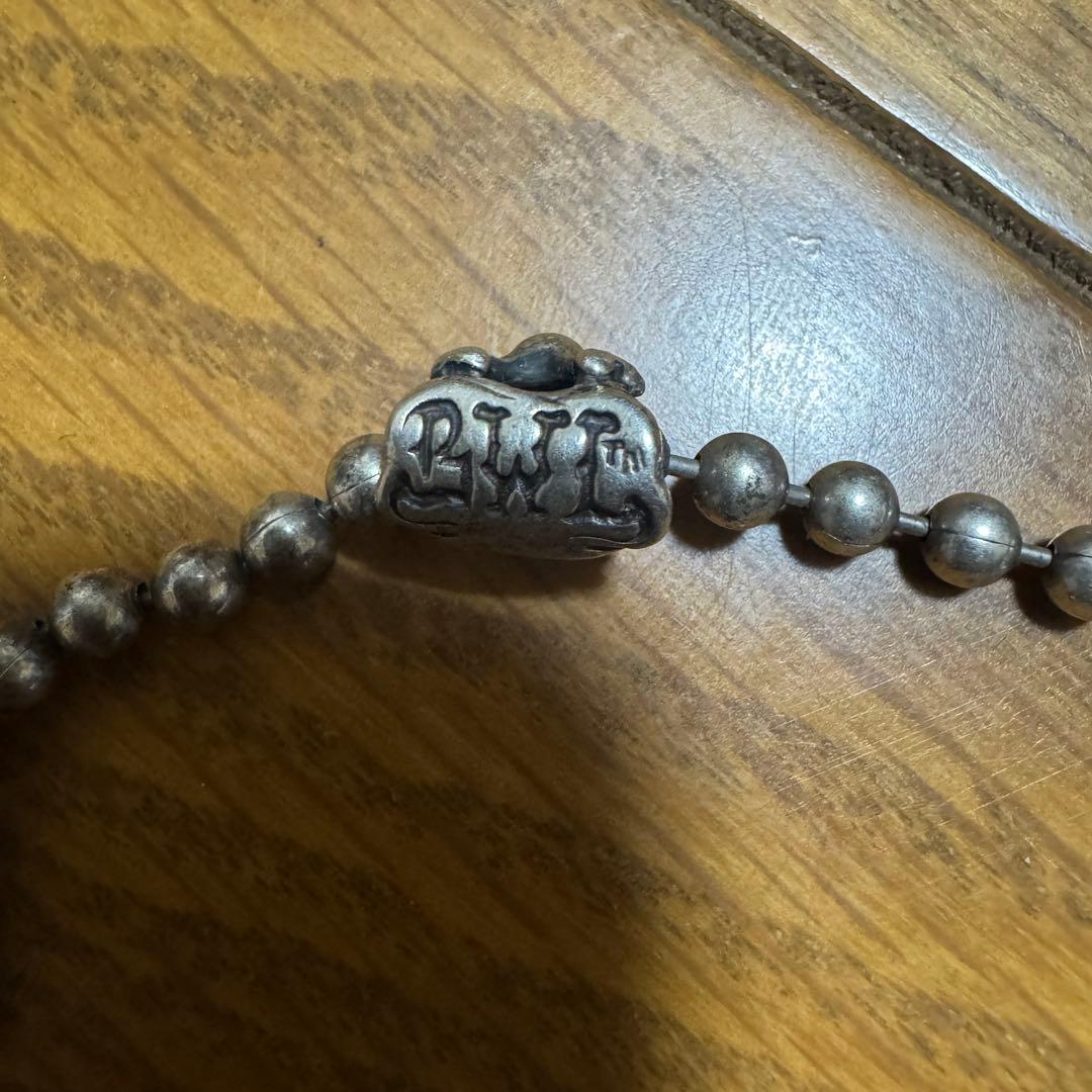 BWL ビルウォールレザー　ボールチェーン 4mmスカルクロスボーン 約54cm