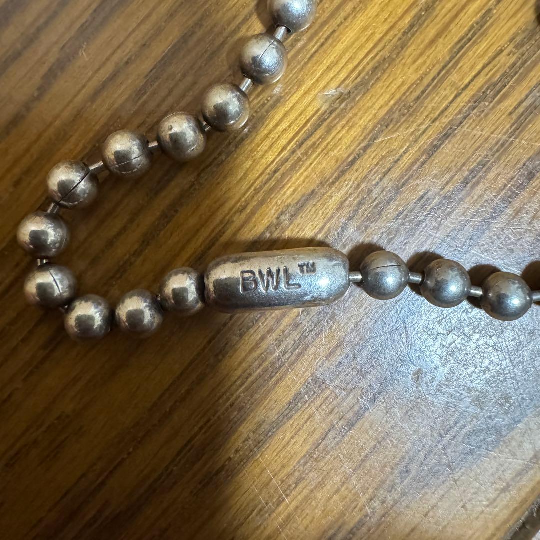 BWL ビルウォールレザー　ボールチェーン 4mmスカルクロスボーン 約54cm