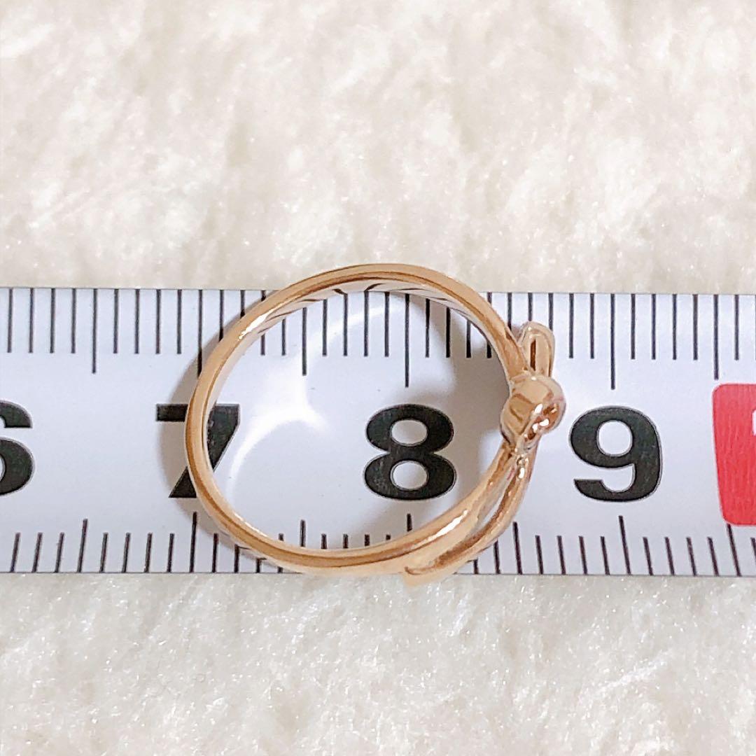 STAR JEWELRY K10 リボンモチーフ　リング　5号