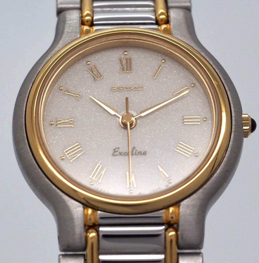 専用273 稼働 SEIKO 時計　エクセリーヌ レディース コンビ ゴールド